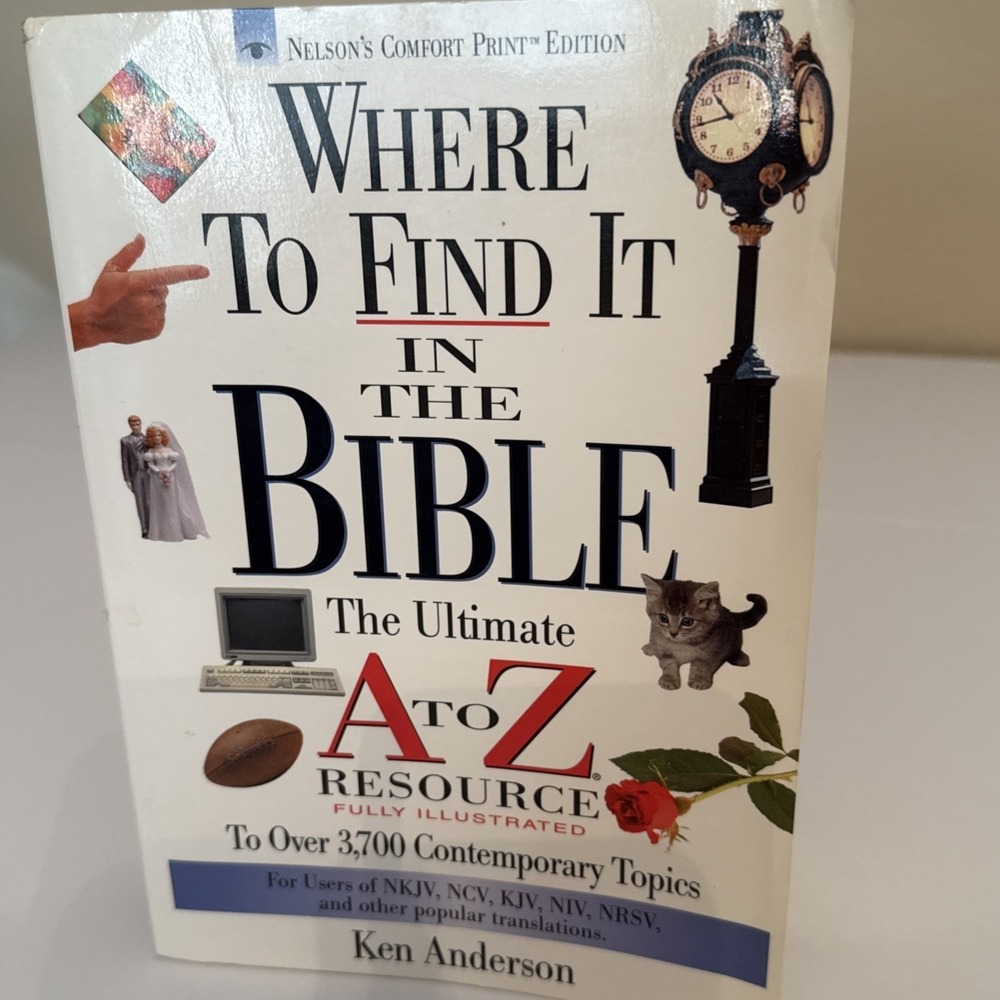 Nelson Where To Find It In The Bible A-Z Resource Ken Anderson Paperback